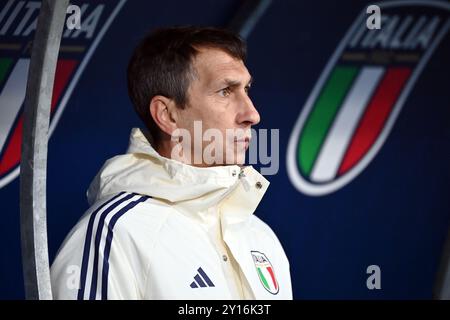 Ferrara, Italien. März 2024. Italiens Cheftrainer Carmine Nunziata vor der U21-Europameisterschaft 2025 Qualifikationsrunde zwischen Italien und Turkiye im Paolo Mazza Stadion - Sport, Fußball - Ferrara, Italien - Dienstag, 26. März 2024 (Foto: Massimo Paolone/LaPresse) Credit: LaPresse/Alamy Live News Stockfoto