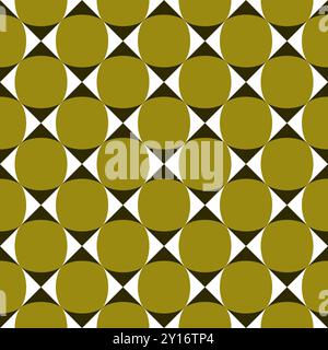 Nahtloses Muster mit geometrischen Motiven in 3 Farben Stockfoto