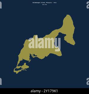 Form der Balambangan-Insel in der Sulu-See, die zu Malaysia gehört Stockfoto