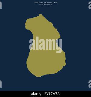 Form der Insel Caluya in der Sulu-See, die zu den Philippinen gehört Stockfoto