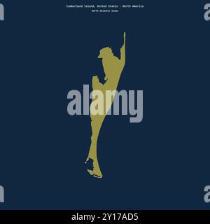 Form der Cumberland Island im Nordatlantik, die zu den Vereinigten Staaten gehört Stockfoto