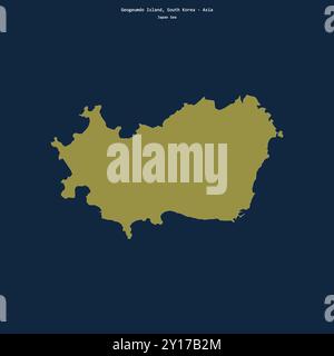 Gestalt der zu Südkorea gehörenden Geogeumdo-Insel im Japanischen Meer Stockfoto