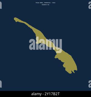 Gestalt von Pulau Gebe im Halmahera-Meer, das zu Indonesien gehört Stockfoto