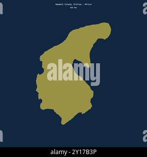 Form der Insel Hawakil im Roten Meer, die zu Eritrea gehört Stockfoto