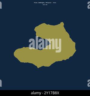 Form von Pulau Jambongan in der Sulu-See, die zu Malaysia gehört Stockfoto