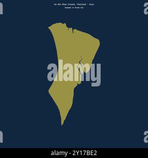 Form der Insel Ko Kho Khao in der Andamanen oder Birma, die zu Thailand gehört Stockfoto