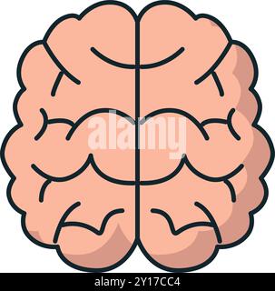Menschliches Gehirn zeigt Intelligenz, Kreativität und Ideen Stock Vektor