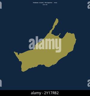 Form der Pandanan-Insel in der Sulu-See, die zu den Philippinen gehört Stockfoto