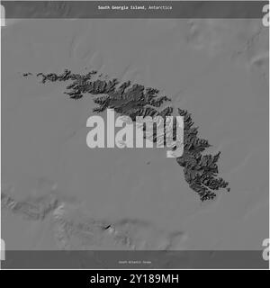 Die Südgeorgien-Insel im Südatlantik, die zu Südgeorgien und den Südlichen Sandwichinseln gehört, wurde auf einer zweistufigen Höhe quadratisch geerntet Stockfoto