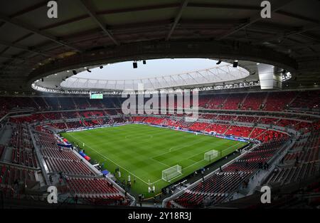 QUALIFIKATION zur FIFA-WELTMEISTERSCHAFT 2026 - KATAR gegen VEREINIGTE ARABISCHE Emirate Allgemeine Außenansicht des Ahmad bin Ali Stadions vor der FIFA-Weltmeisterschaft 2026 AFC-Asienqualifikation 3. Runde Gruppenspiel zwischen Katar und den Vereinigten Arabischen Emiraten im Ahmad bin Ali StadiumÊin Al Rayyyan, Katar am 05,2024. September DOHA Katar Copyright: XNOUSHADx Stockfoto