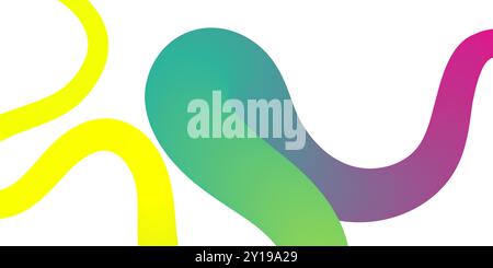 Wellige Linie mit farbenfrohem Verlauf. Vektorabbildung Stock Vektor