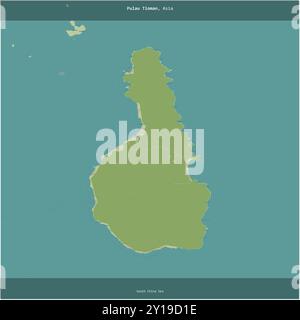 Pulau Tioman im Südchinesischen Meer, das zu Malaysia gehört, wurde auf einer topografischen Karte im humanitären OSM-Stil quadratisch zugeschnitten Stockfoto