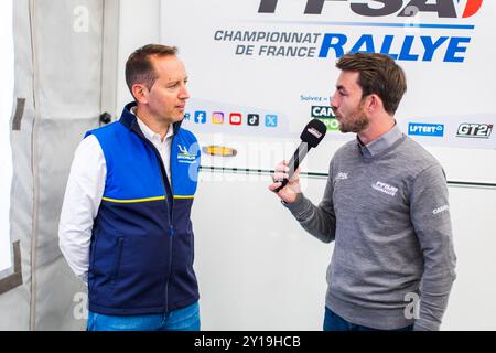 Morzine, Frankreich. September 2024. VIAL Julien, Michelin Motorsport, Porträt während der Rallye Mont-Blanc Morzine 2024, 6. Runde des Championnat de France des Rallyes 2024, vom 6. Bis 9. September in Morzine, Frankreich - Foto Bastien Roux/DPPI Credit: DPPI Media/Alamy Live News Stockfoto