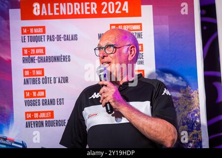 Morzine, Frankreich. September 2024. FERRER Josep, Porträt während der Rallye Mont-Blanc Morzine 2024, 6. Runde des Championnat de France des Rallyes 2024, vom 6. Bis 9. September in Morzine, Frankreich - Foto Bastien Roux/DPPI Credit: DPPI Media/Alamy Live News Stockfoto