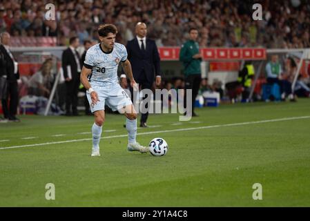 September 2024. Lissabon, Portugal. Pedro Neto (20) in der Gruppe 1 der UEFA Nations League, Portugal gegen Kroatien Credit: Alexandre de Sousa/Alamy Live News Stockfoto