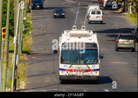 Spurloser Transportwagen MIT SEPTEN Stockfoto