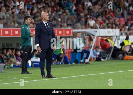 Lissabon, Portugal. September 2024. September 2024. Lissabon, Portugal. Portugals Cheftrainer aus Spanien Roberto Martinez in Aktion während der Ligasaison Gruppe 1 der UEFA Nations League, Portugal gegen Kroatien Credit: Alexandre de Sousa/Alamy Live News Stockfoto