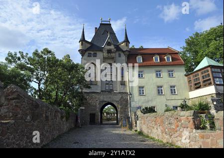 Torhaus zur Albrechtsburg in Meißen Stockfoto