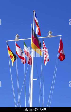 Fahnenmast in Lauenburg Stockfoto