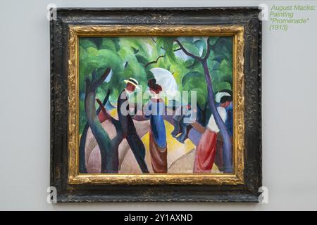 August Macke, Promenade 1913, Lenbachhaus, München, Oberbayern, Bayern, Deutschland, Europa Stockfoto