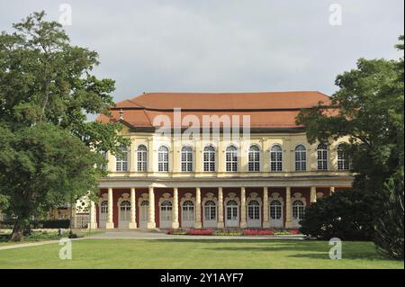 Schlossgarten und Orangerie in Merseburg Stockfoto