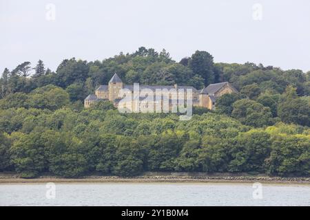 Abbaye Saint Guenole, Landevennec, Rade de Brest Bay, Departement Finistere Penn-AR-Bed, Region Bretagne Breizh. Frankreich Stockfoto