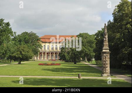 Schlossgarten und Orangerie in Merseburg Stockfoto