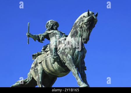 Prinz Eugene Reiterdenkmal in Budapest Stockfoto
