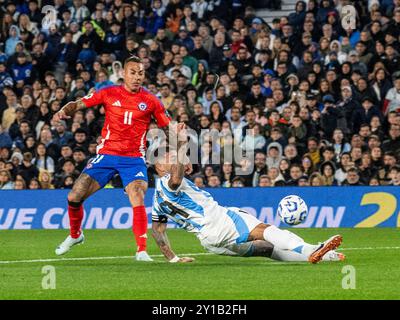 Die argentinische Fußballnationalmannschaft im Monumental-Stadion spielt gegen Chile. Credits für die Qualifikation zur FIFA-Weltmeisterschaft: Facundo Morales/Alamy Live News Stockfoto