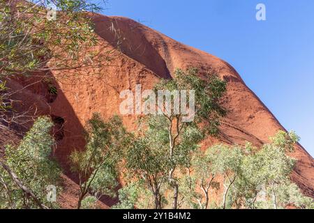 Blick vom Mala Walk Track, Uluru (Ayers Rock), Uluṟu-Kata Tjuṯa Nationalpark, Northern Territory, Australien Stockfoto