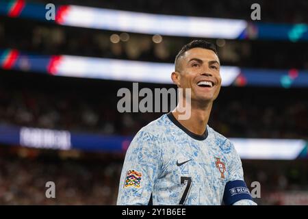 Lissabon, Portugal. September 2024. Cristiano Ronaldo aus Portugal wurde während des Spiels der UEFA Nations League zwischen Portugal und Kroatien im Estadio da Luz Stadion gesehen. (Endnote: Portugal 2 - 1 Kroatien) (Foto: Hugo Amaral/SOPA Images/SIPA USA) Credit: SIPA USA/Alamy Live News Stockfoto