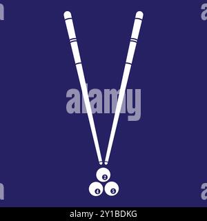 Cue Stick Symbol Vektor Illustration Vorlage Design Stock Vektor