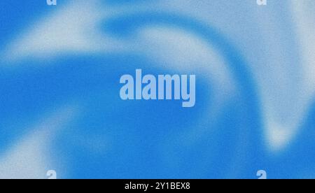 Abstrakter Hintergrund mit einer körnigen Textur und einer blau-weißen Farbpalette Stockfoto