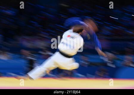 Paris, Frankreich. September 2024. Illustration von Para Judo bei den Paralympischen Spielen 2024 in Paris 2024. Foto: Tomas Stevens/ABACAPRESS. COM Credit: Abaca Press/Alamy Live News Stockfoto