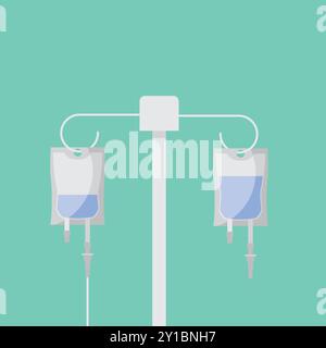 Intravenöse Flüssigkeiten flache Symbol Vektor Illustration, Stock Vektor Stock Vektor