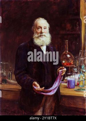 Sir William Henry Perkin (1838–1907), britischer Chemiker und Unternehmer, Porträtgemälde in Öl auf Leinwand von Sir Arthur Stockdale Cope, 1906 Stockfoto