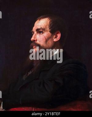 Sir Richard Francis Burton (1821–1890), Entdecker und Schriftsteller, Porträtgemälde in Öl auf Leinwand von Frederic Leighton, 1872-1875 Stockfoto