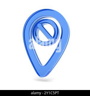 Glasmarker auf weißem Hintergrund. Isolierte 3D-Darstellung Stockfoto