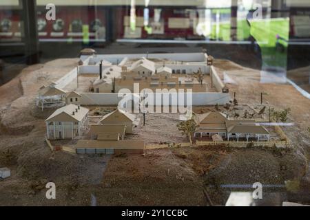 Diorama des Yuma Territorialgefängnisses auf der Schau Stockfoto