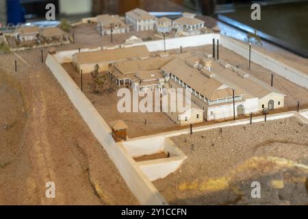 Diorama des Yuma Territorialgefängnisses auf der Schau Stockfoto