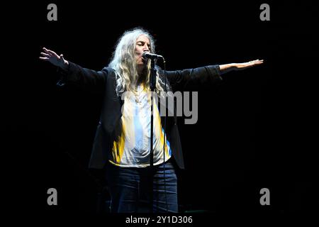 PalaUnical, Mantova, Italien, 05. September 2024, Patti Smith während Patti Smith „Picasso and the Sea“ - Musikkonzert Stockfoto