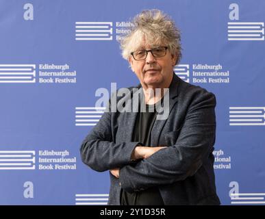 Autor Schriftsteller Paul Muldoon beim Edinburgh International Book Festival, Schottland, Großbritannien Stockfoto