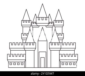 Castle Place Touristenziel Taman Mini Indonesien Ort Architektur Design Stock Vektor