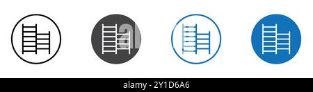 Climbing Bars Icon Logozeichen in dünner Linie Set und Gruppenkollektion Stock Vektor