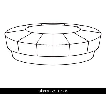 Gelora Bung Karno Stadion Fußballfeld Fußballarena Sport Wettbewerb Meisterschaft Platzdesign Stock Vektor
