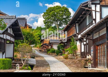 Magome, Japan am Nachmittag entlang des Nakasendo Historical Trail. Stockfoto