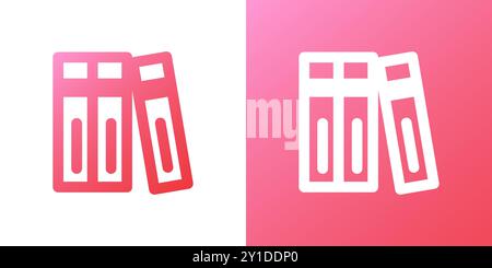 Symbol für minimale Verlaufsbücher in einer Zeile. Zurück zur Schule. Vektorillustration, flache Ausführung Stock Vektor