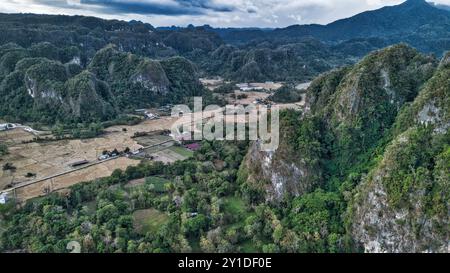 Leang Leang Geopark in Maros, Sulawesi, Indonesien, Asien Stockfoto