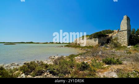 Naturschutzgebiet Salina Monaci, Torre Colimena, Tarent, Apulien, Italien Stockfoto