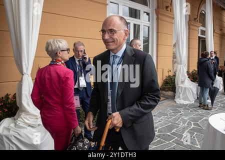 Como, Italien. September 2024. Nella foto Enrico LettaComo - Italia - Cronaca - Economia - Politica Venerdì, 06 Settembre, 2024 (Foto di Marco Ottico/Lapresse) 50. Ausgabe des Ambrosetti-Jahresforums in Cernobbio 2024 - First Day Como, Italien - Nachrichten - Wirtschaft - politischer Freitag, 06. September 2024 (Foto von Marco Ottico/Lapresse) Credit: LaPresse/Alamy Live News Stockfoto